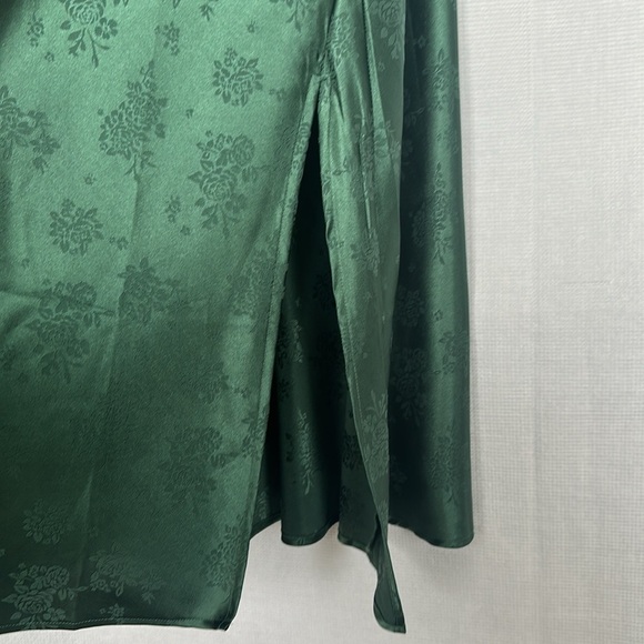 Inspired Hearts Cowl Neck Floral Midi emerald green Dress Size XL - Picture 7 of 11